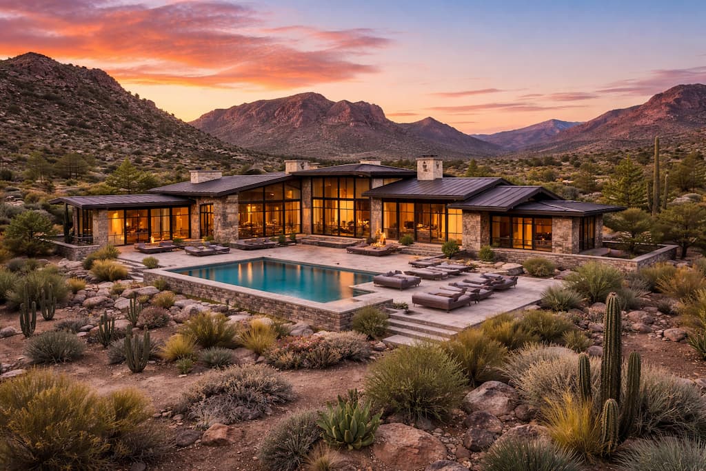 Off-grid luxury home design in the desert.